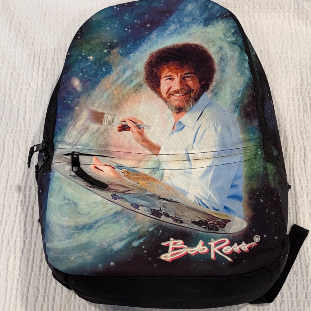 Bob Ross Galaxy Print Backpack by Spencer’s